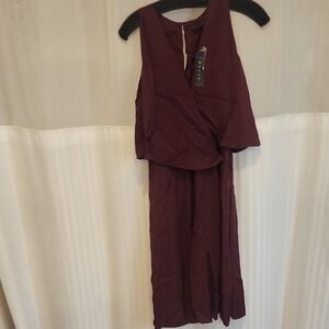 Theory Deep Burgundy Maxi Dress